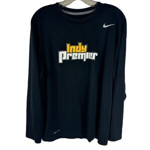 Nike Indy Premier Long Sleeve T-Shirt #15 Size Large Black Dry-Fit Men's